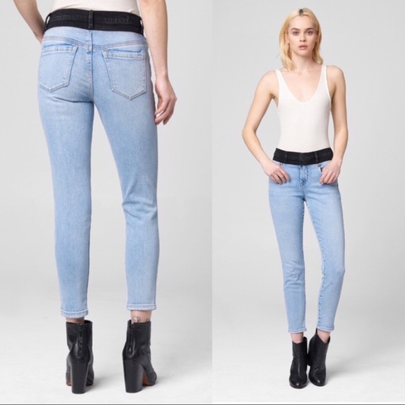 Blank NYC • The Great Jones two tone skinny jeans high rise Aquarius wash black - Picture 3 of 12
